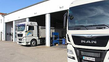 Hueber Spedition LKW Pleinfeld MAN Laster Truck Service